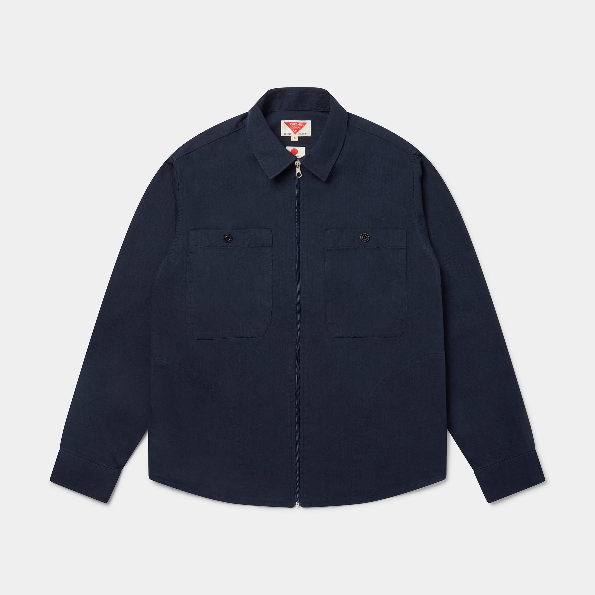 ZIP BLOUSON - JAPANESE USN HERRINGBONE TWILL (NAVY) Jackets HAWKSMILL DENIM CO