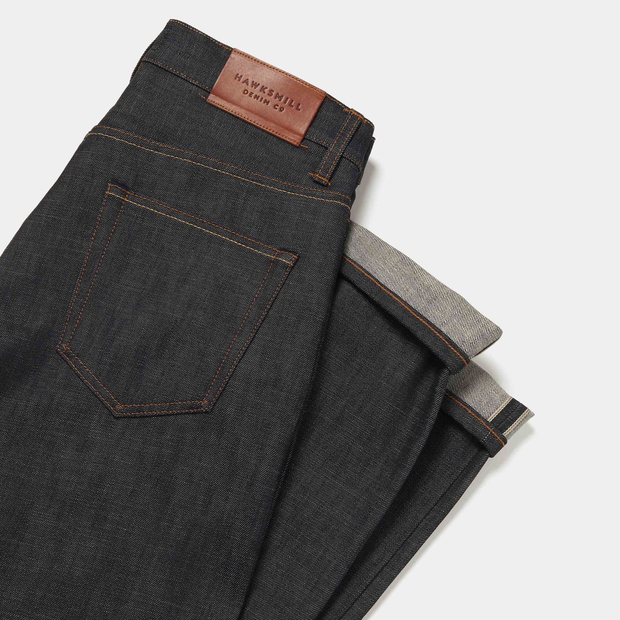 SLIM TAPERED 14.5oz ORANGE LISTED ORGANIC SELVEDGE JEANS jean HAWKSMILL DENIM CO