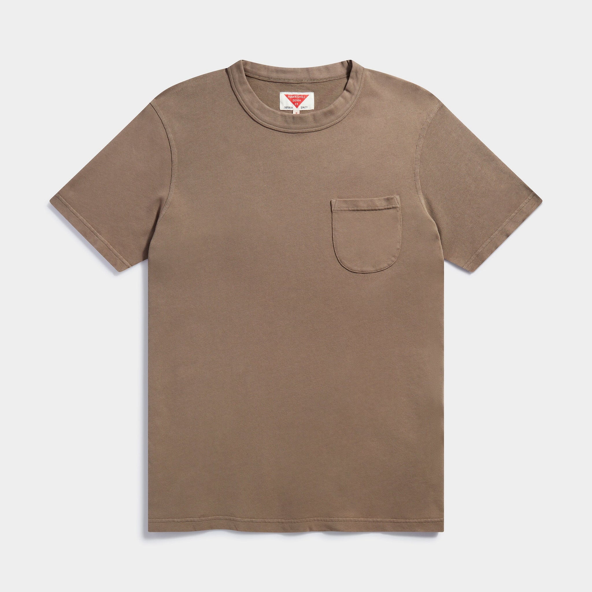 Mallow Organic Plant Dyed Pocket T-shirt (light olive) T-shirts HAWKSMILL DENIM CO