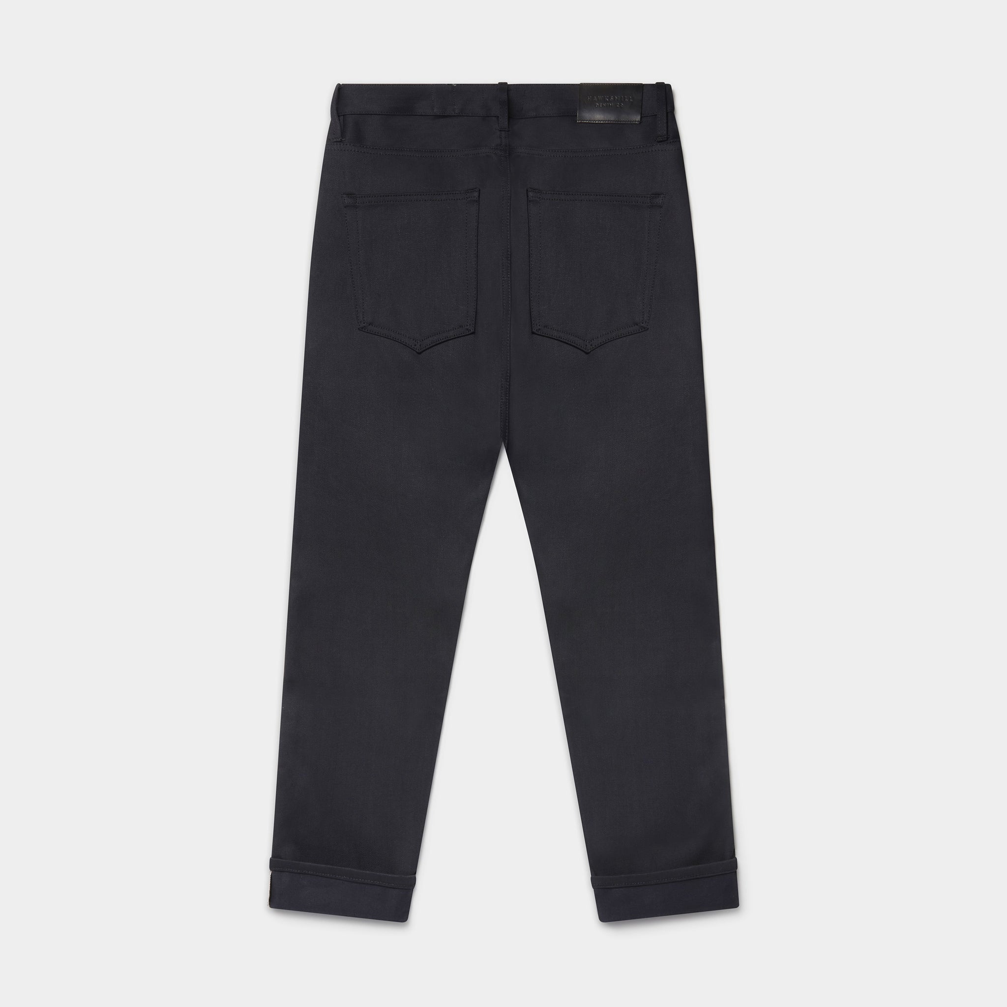 Slim Tapered Organic Selvedge Raw Denim Jeans - Black Jeans HAWKSMILL DENIM CO