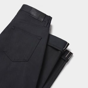 Slim Tapered Organic Selvedge Raw Denim Jeans - Black Jeans HAWKSMILL DENIM CO