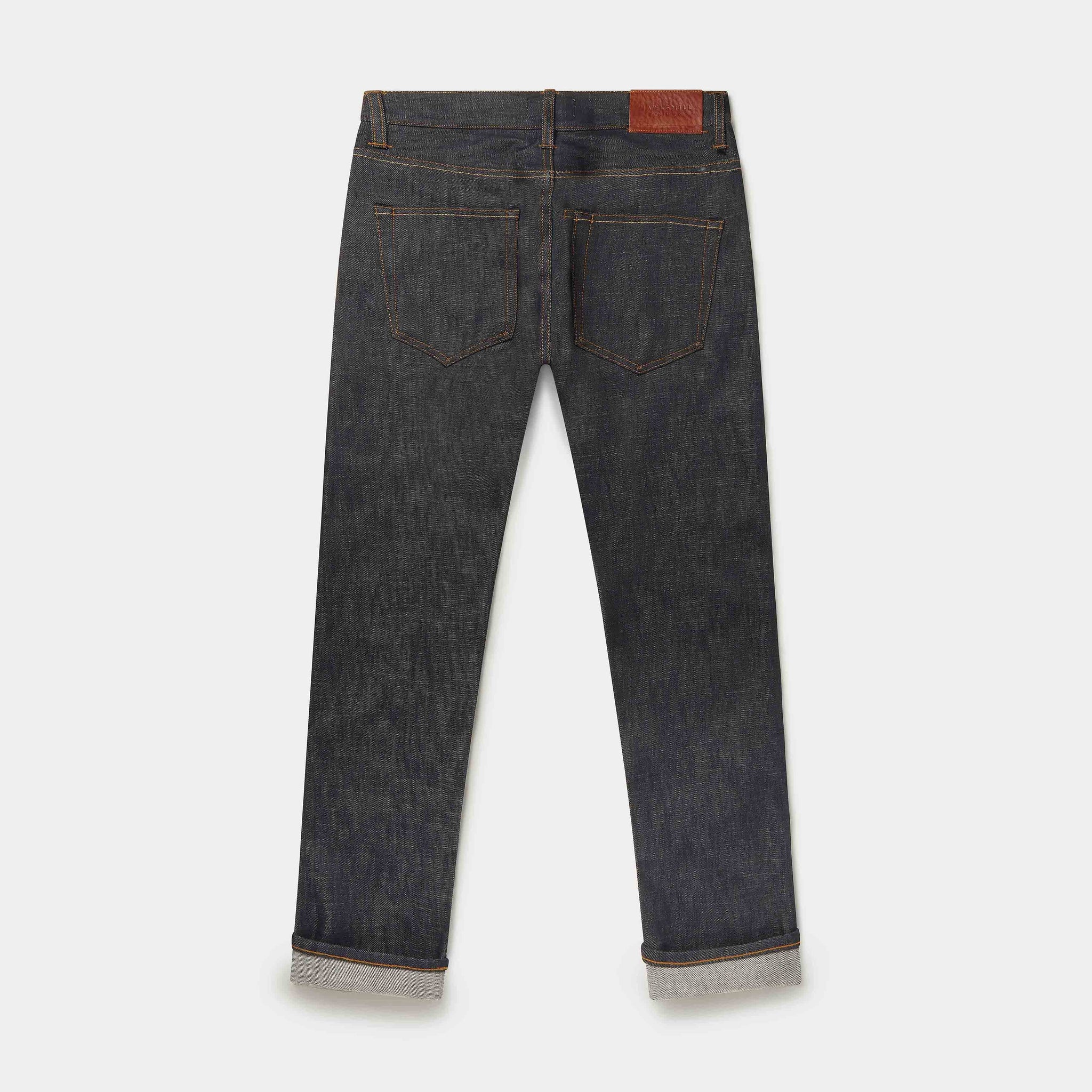 SLIM TAPERED 14.5oz ORANGE LISTED ORGANIC SELVEDGE JEANS jean HAWKSMILL DENIM CO
