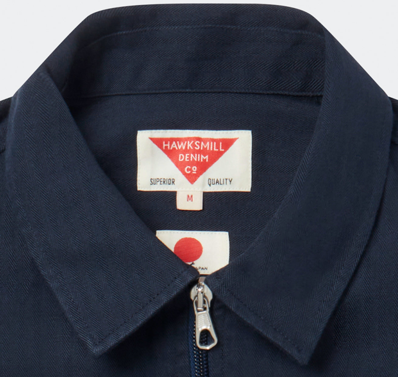 ZIP BLOUSON - JAPANESE USN HERRINGBONE TWILL (NAVY) Jackets HAWKSMILL DENIM CO