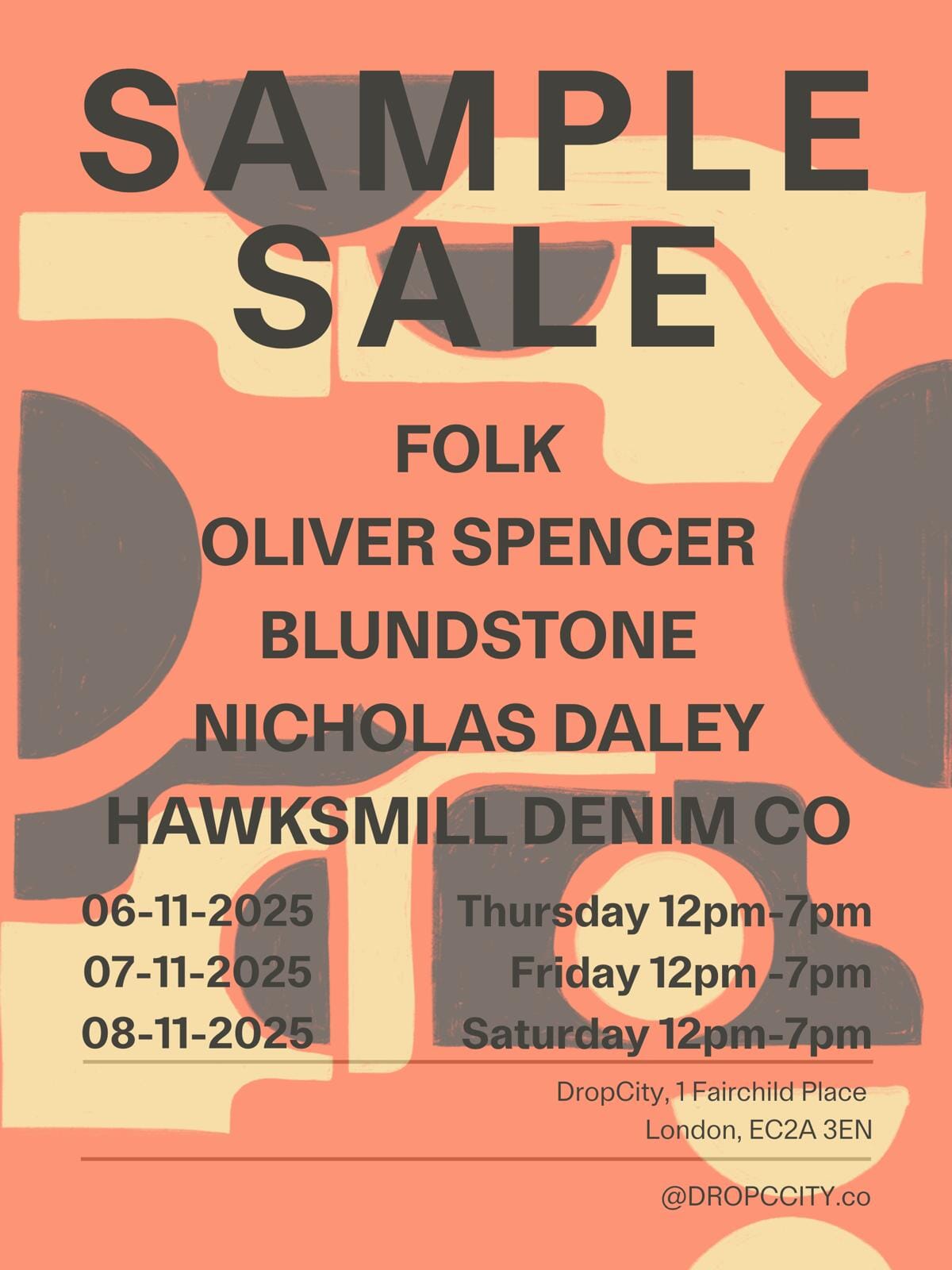 Sample Sale London 6-8 November 2025