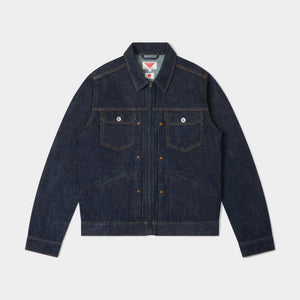 MK2 JAPANESE SELVEDGE ZIP DENIM JACKET (INDIGO RINSE) Jackets HAWKSMILL DENIM CO