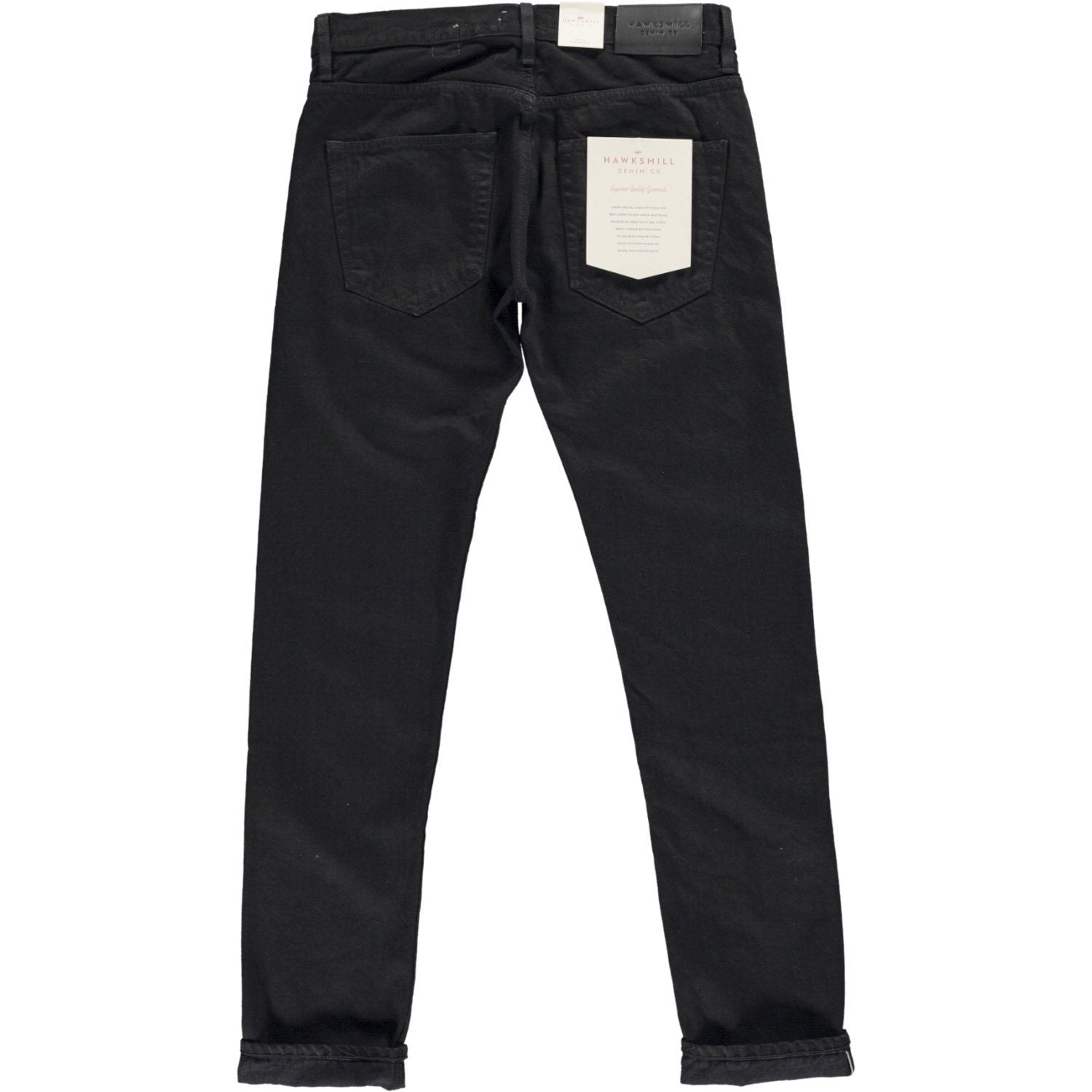 The Unbranded Brand Raw Denim Jeans - Relaxed 11oz Solid Black Stretch –  Upper Park