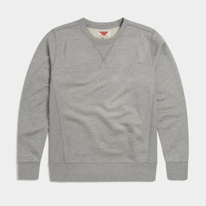Organic Brushed Loopback Heavyweight Sweatshirt (Grey Marl) Sweatshirts HAWKSMILL DENIM CO