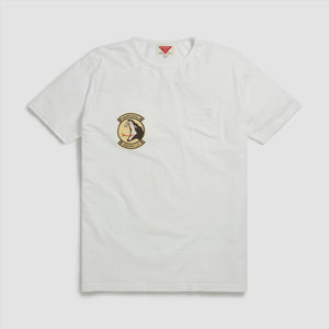 Snake Print Organic Cotton Slub T-shirt (White) T-shirts HAWKSMILL DENIM CO
