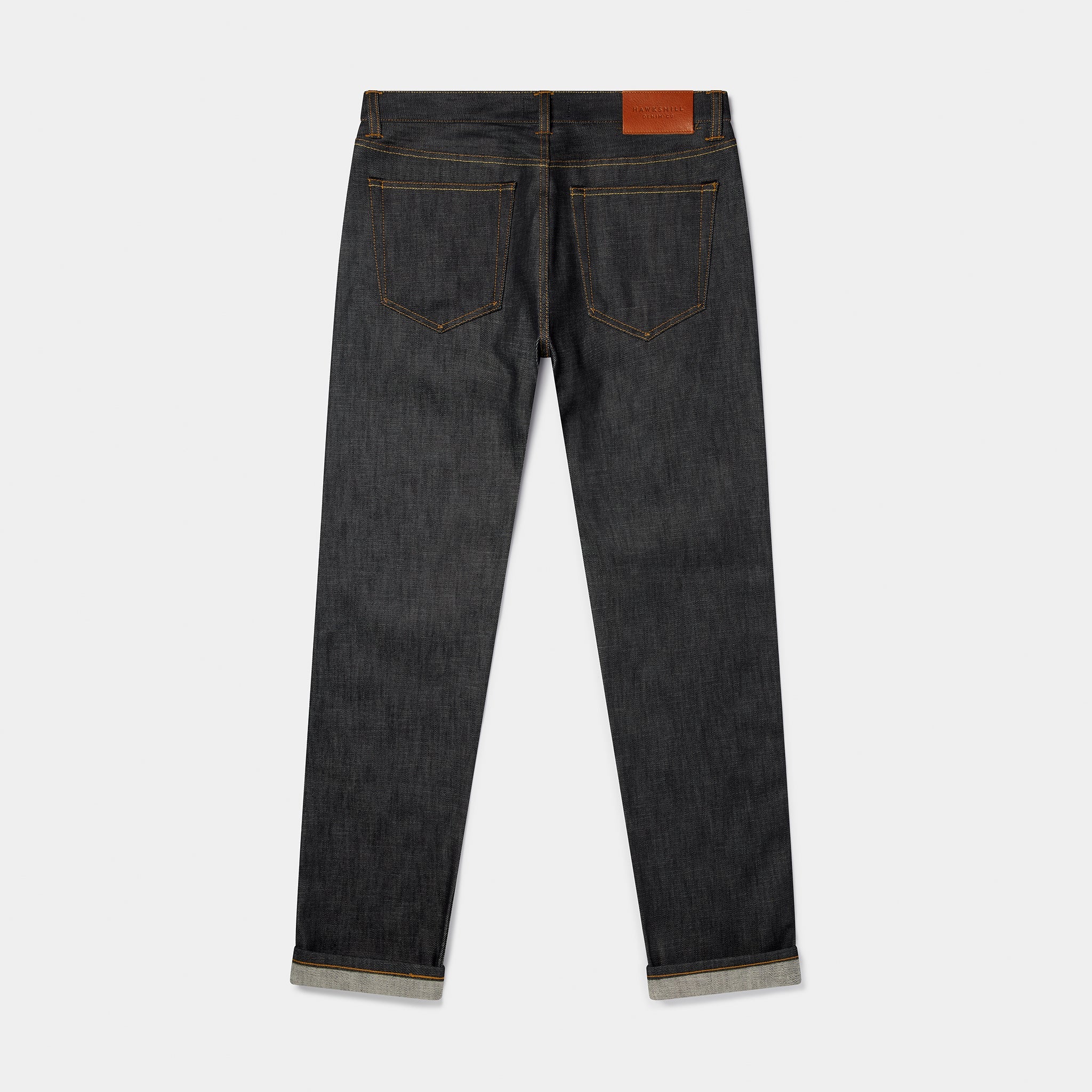 Wide Tapered 14.5oz Isko Orange Listed Organic Selvedge Jeans (Indigo) -  Hawksmill Denim Co